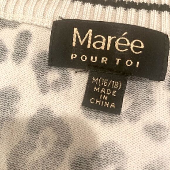 NWT Maree Pour Toi Animal Print Long Sleeve Crew Neck Sweater Size 16/18 - Picture 4 of 9